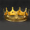 Κάλυμμα κεφαλής King Crown για άνδρες Χρυσό Vintage Μεταλλικό 1Pack 1