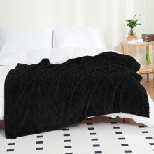 GYTY Green Throw Blanket 50"x60", Super Soft Fleece, 3D Jacquard Grid, Lightweight Cozy Blanket for Couch/Sofa/Chair – Dark Forest Green