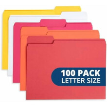 100 blaue Aktenordner im Letter-Format mit 1/3-Schnittregister