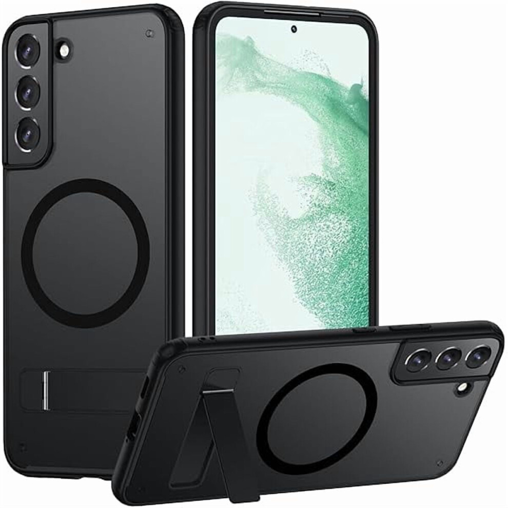 Magnetic Case For Samsung Galaxy S22 Plus, Compatible With MagsafeâAdjustable Kickstand, Translucent Matte, Anti-Fingerprint & Shockproof 9557311406324