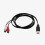 Cabo USB A para 2x RCA para PC e TV com adaptador de áudio e vídeo auxiliar. 5