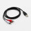 Cabo USB A para 2x RCA para PC e TV com adaptador de áudio e vídeo auxiliar. 7
