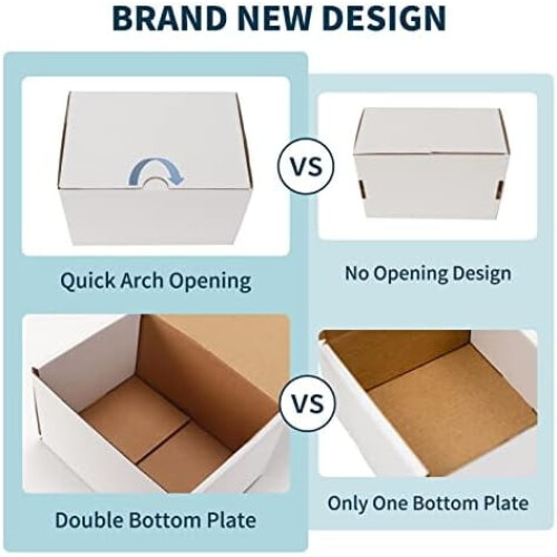Λευκά κουτιά αποστολής 7" x 5" x 4" – Συσκευασία των 50 τεμαχίων 2