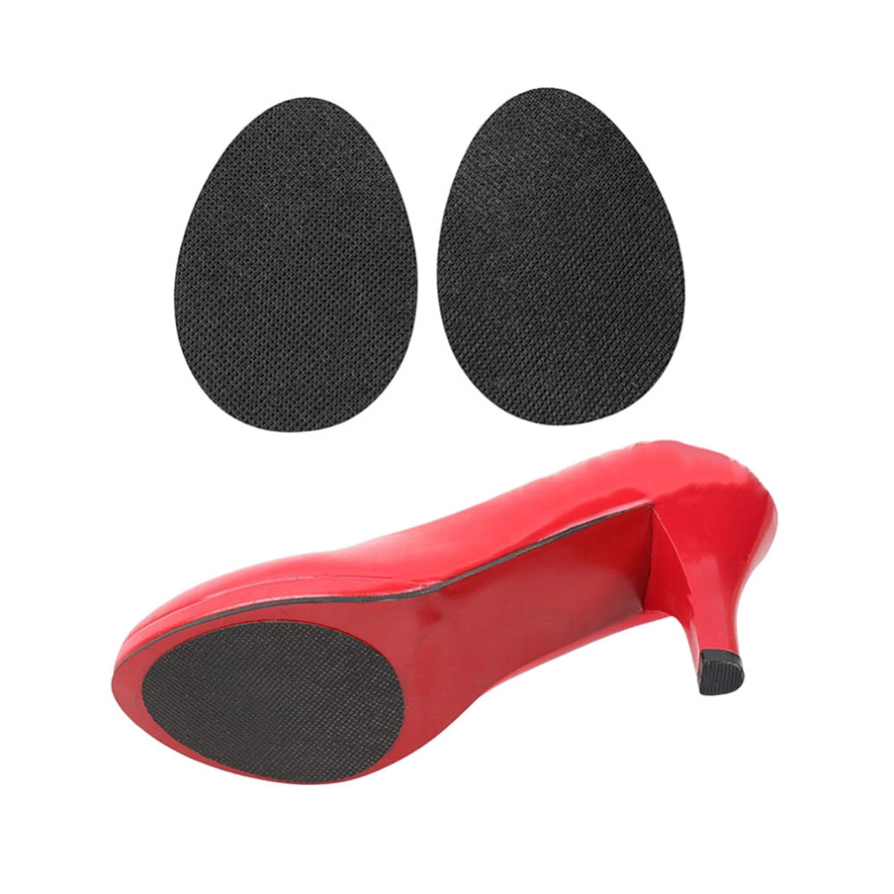 Black Non-Skid Shoe Cushions Teardrop Shape 5 Pairs
