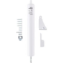 Heavy-Duty Pneumatic Storm Door Closer – Durable, Adjustable, Quiet-Closing with Hold-Open Feature (Transitional, White)
