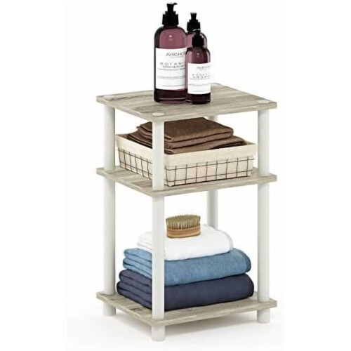 JUST Side Table Sonoma Oak 3-Tier Open Shelf