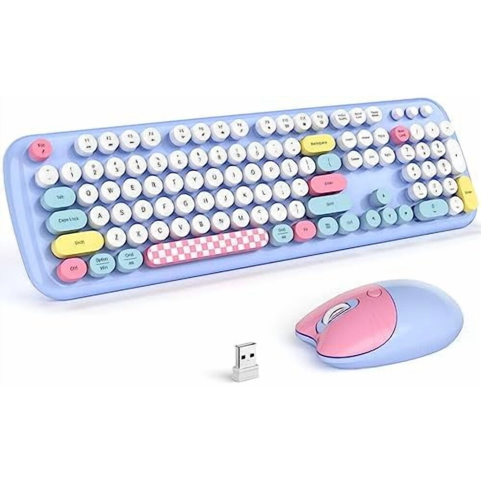 Wireless Keyboard And Mouse Combo 2.4G Retro Typewriter 9401284952305