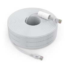 Cable Ethernet Cat5e de 30 metros (100 pies), PoE de alta velocidad para cámaras IP, NVR, módems, PC y consolas. Compatible con uso en interiores y