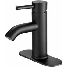 Black Bathroom Faucet Single Handle Matte Black 1 or 3 Hole