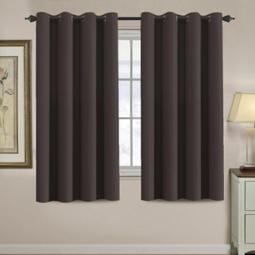 Blackout Curtains Chocolate Brown 52"x63" 1 Panel
