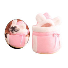 Portable Pet Cats Carrier Bag Warm Flannel Dogs Puppy Walking Vet Visits Carrying Sightseeing Pets Rabbit Cage -