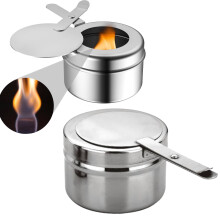 Fuel Holder With Cover,2Pcs Small Stainless Steel Fuel Holder with Cover Chafer Canned Heat Fuel Box for Buffets Barbecue Parties