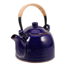 Théière en porcelaine réutilisable, bouilloire classique décorative avec poignée