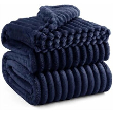 Coperta GentleSoft California King blu navy (259x244 cm) – Morbida coperta in pile per divano, per donne e ragazze, regalo di compleanno,