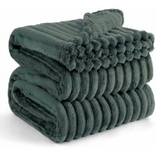 GentleSoft Mallard Green Fleece Blanket for Couch - Cozy Soft Blankets for Women, Cute Small Throws for Girls, 90x90 Inches