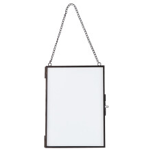 Cadre photo géométrique en verre noir CATIEBYE pour la décoration intérieure, le bureau, un bureau ou un mur. Cadre photo moderne.