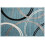 Wavy Circles Accent Rug with Jute Backing Blue 2 ft x 3 ft 3