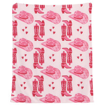 Coperta in flanella da cowgirl per donne e ragazze, coperta in pile con stivali da cowboy western per decorare la stanza, coperta da divano