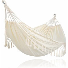 Portable camping hammock beige heavy duty 2-person