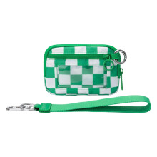 Vodotesné puzdro na zápästie do 5 dolárov! Priehľadný slot na karty, kockovaný vzor, dizajn crossbody s voľnými rukami na cesty/beh –