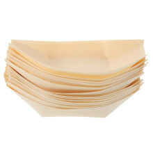 FRCOLOR50pcs Bandejas desechables de papel kraft para papas fritas, nachos, tacos, perritos calientes, palomitas de maíz, barbacoa, picnic y fiestas