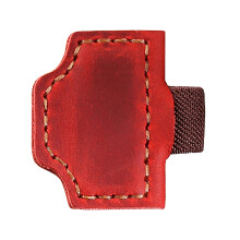 Marcador de Livros Magnético em Couro com Porta-Canetas - Design Multifuncional para Leitura (Vermelho)