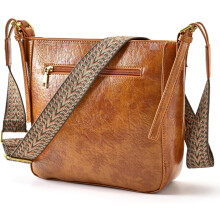 Bolsos cruzados para mujer, bolsos hobo de cuero vegano de moda, bolso de hombro tipo cubo con correa ajustable para el trabajo y la escuela.