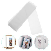 Capas protetoras brancas para marcadores de livros OUNONA, feitas de PVC, para proteger e organizar marcadores de livros com formatos criativos.