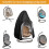 Capa impermeável para cadeira suspensa tipo ovo, 75x45 polegadas, com zíper e cordão, ideal para áreas externas. 8