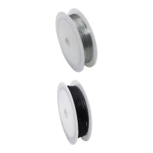 2 Rolls of Craft Iron Wire 10M Spool 0.4mm for Jewelry Making Beading DIY Crafts Supplies Argent Black