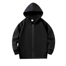 Baby Kids Long Sleeve Solid Color Zipper Hoodies Sweatshirts Top Children Unisex Soft Coat Blouse With Pocket For 7-8 Years