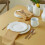 Sunshine Yellow Damask Tablecloth 52 x 70 in 4