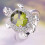 Sterling Silver Turtle Ring with Green Opal 5