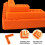 Régua de ângulo reto FRCOLOR Corner Practical Angle Tool 15x15cm Laranja 2
