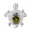Sterling Silver Turtle Ring with Green Opal 8