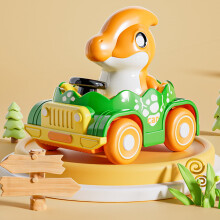 Voiture dinosaure à inertie pour enfants, véhicule dinosaure à rétrofriction avec volant – Convient aux enfants de 3 à 6 ans, jeu