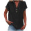 VERUGU Γυναικεία Μπλούζα με Κοντομάνικα, V-Neck, Βαμβακερά, Λινά Πουκάμισα, 1
