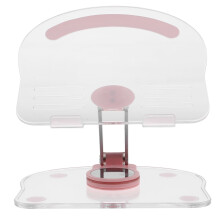 1 stuk roze acryl tabletstandaard met opvouwbaar ontwerp voor thuis, op kantoor en op reis, 360 graden draaibaar.