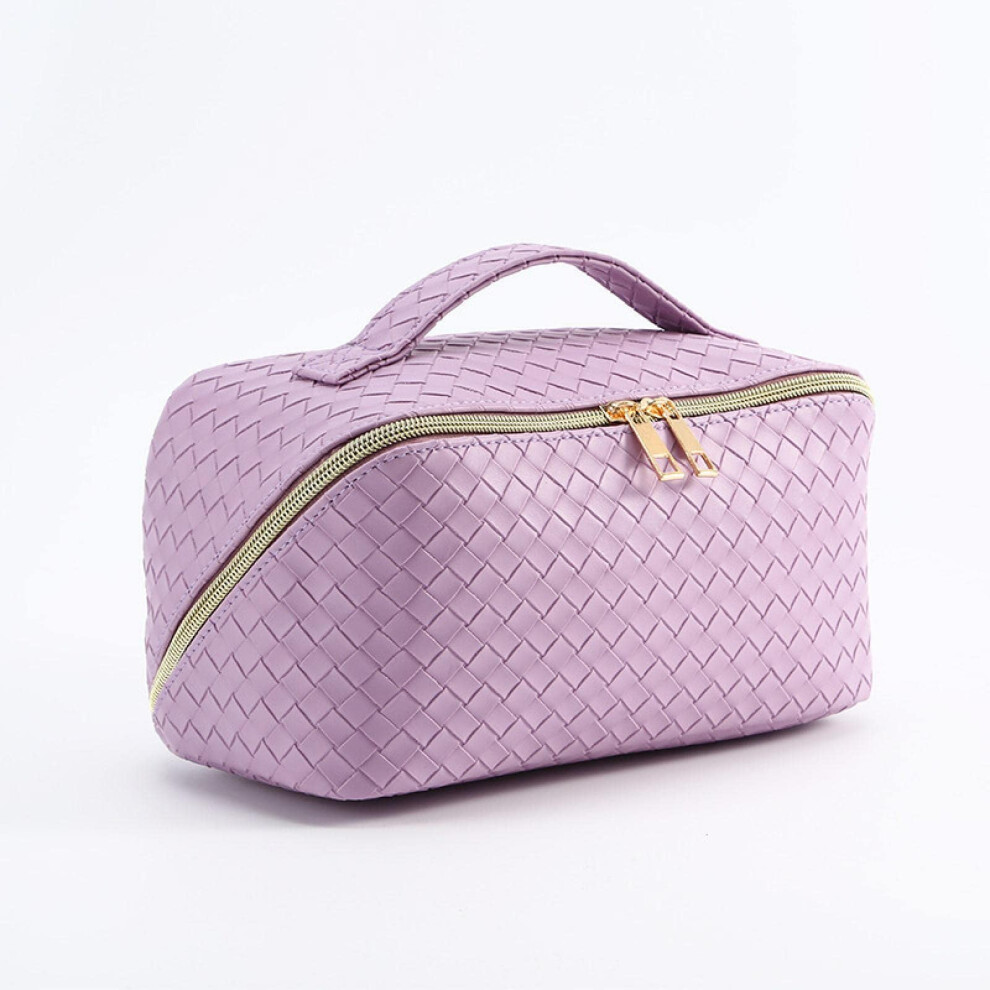 Pink Leather Cosmetic Bag Waterproof 1 Pack