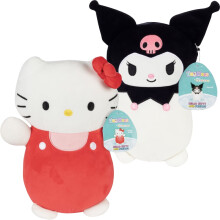 Pluszowe maskotki Hello Kitty i Kuromi HugMees 2 szt., 10 cali – oficjalnie licencjonowana zabawka Jazwares, świetny prezent dla dzieci –