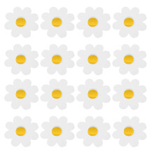 OUNONA 40-Pack Daisy Paper Napkins Floral Flower Shape for Birthday, Wedding, Garden Parties and Decorative Tableware Supplies