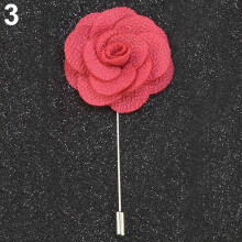 Boutonnière unisexe Ayyufe, broche à motif camélia faite main.