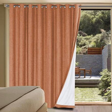 Linen Look Blackout Curtains 52x96 in Pair