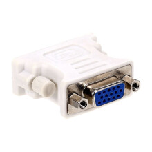 Adaptador DVI a VGA, convertidor de adaptador DVI24+1 macho a VGA hembra para computadora de escritorio, computadora portátil, monitor y proyector