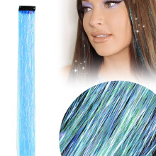 1 stuk 19,7 inch clip-in haarversiering met glitterslinger, 30 kleuren, lichtroze