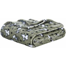 Couverture en peluche Snoopy Peanuts VelvetLoft, vert Loden, 152 cm x 229 cm (Produit officiel Peanuts)