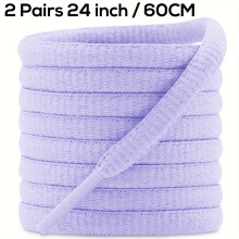 4 Pairs Half-Round Shoe Laces – Durable & Stylish, Compatible with Athletic Shoes, Running Shoes, Sneakers, Boots
