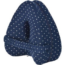 Memory Foam Hip & Knee Pillow for Side Sleepers, Adjustable Strap, Grid Blue – Compatible with All Beds