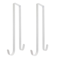 Lot de 2 supports de couronne de 38 cm (15 pouces) - Support de couronne double face en métal - Crochet de porte pour couronnes de Noël, Pâques et