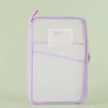 A4-opbergtas voor kantoorartikelen, dubbellaags mesh-tas met ritssluiting, grote capaciteit, organizer voor mappen, school- en kantoorbenodigdheden,